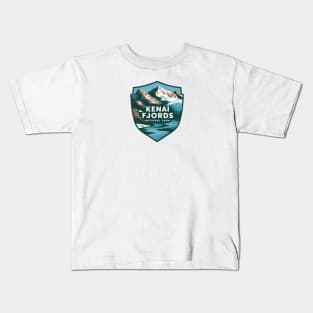 Kenai Fjords National Park Emblem Kids T-Shirt